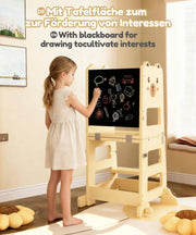 Yorbay 3 - in - 1 Montessori Kinder Lernturm in Bärenform - YB094-D050 - 6 - yorbiy.com