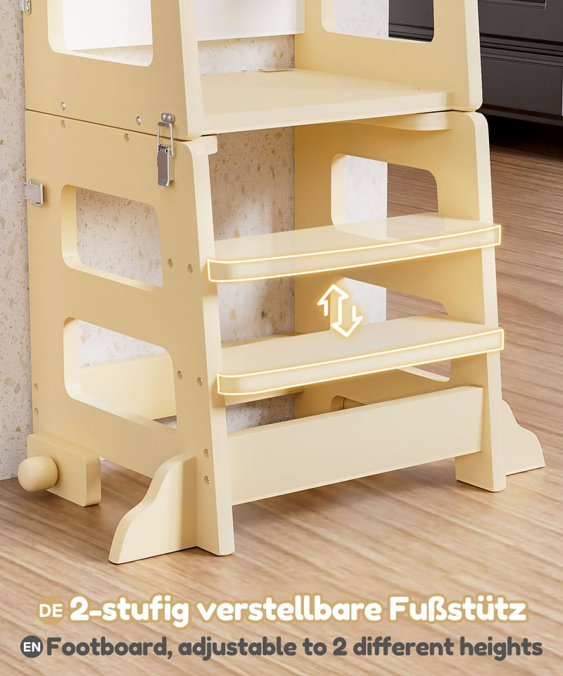 Yorbay 3 - in - 1 Montessori Kinder Lernturm in Bärenform - YB094-D050 - 8 - yorbiy.com