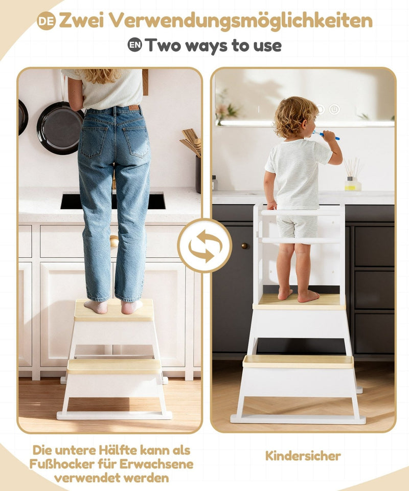Yorbay Montessori Kinder Lernturm mit Tafel - YB091-D047 - 8 - yorbiy.com