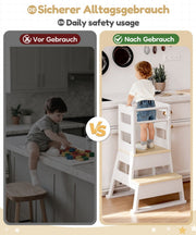 Yorbay Montessori Kinder Lernturm mit Tafel - YB091-D047 - 9 - yorbiy.com