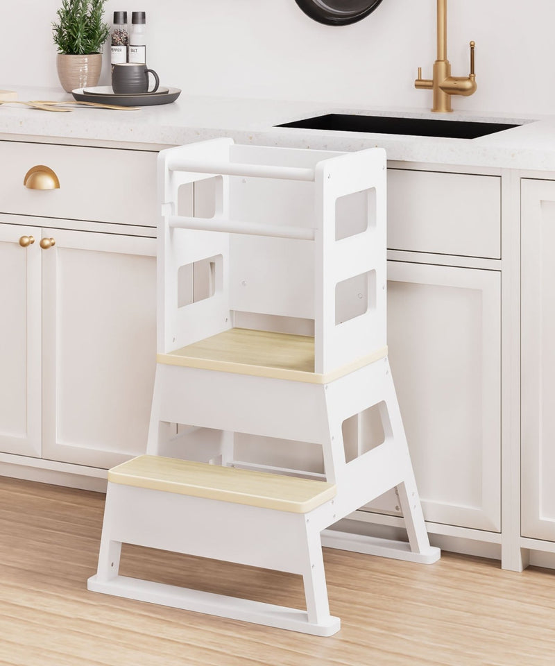 Yorbay Montessori Kinder Lernturm mit Tafel - YB091-D047 - 10 - yorbiy.com