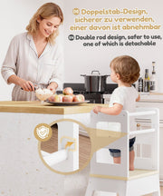 Yorbay Montessori Kinder Lernturm mit Tafel - YB091-D047 - 4 - yorbiy.com