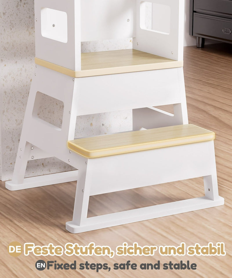 Yorbay Montessori Kinder Lernturm mit Tafel - YB091-D047 - 6 - yorbiy.com