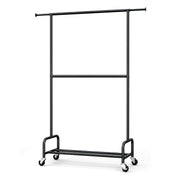 Yorbay Metall Kleiderständer mit Rollen Doppelstange, 210 kg Tragkraft - YS036-T123 - 1 - yorbiy.com
