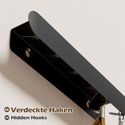 Yorbay Metall-Wandgarderobe mit Ablage und Haken, verschiedene Größen - YM001-N005 - 29 - yorbiy.com