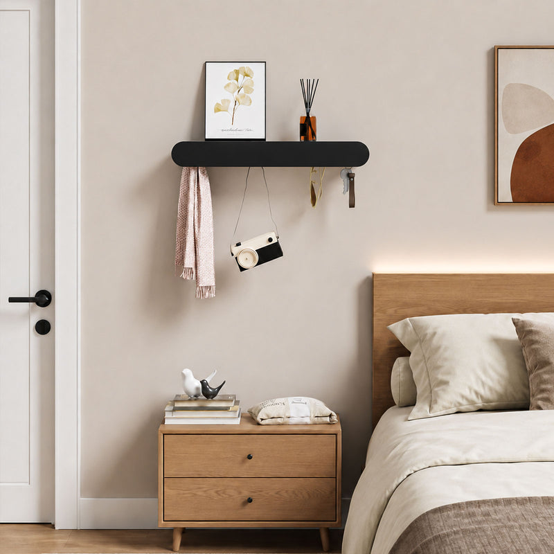 Yorbay Metall-Wandgarderobe mit Ablage und Haken, verschiedene Größen - YM001-N005 - 34 - yorbiy.com