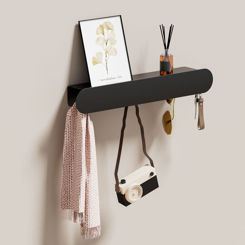 Yorbay Metall-Wandgarderobe mit Ablage und Haken, verschiedene Größen - YM001-N005 - 31 - yorbiy.com