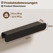 Yorbay Metall-Wandgarderobe mit Ablage und Haken, verschiedene Größen - YM001-N005 - 27 - yorbiy.com
