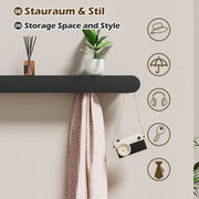 Yorbay Metall-Wandgarderobe mit Ablage und Haken, verschiedene Größen - YM001-N003 - 42 - yorbiy.com