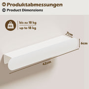 Yorbay Metall-Wandgarderobe mit Ablage und Haken, verschiedene Größen - YM001-N006 - 17 - yorbiy.com