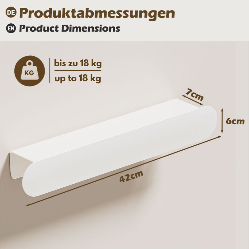 Yorbay Metall-Wandgarderobe mit Ablage und Haken, verschiedene Größen - YM001-N006 - 17 - yorbiy.com