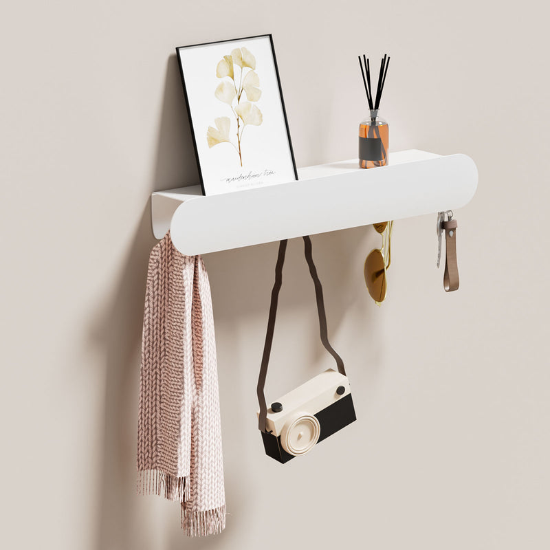 Yorbay Metall-Wandgarderobe mit Ablage und Haken, verschiedene Größen - YM001-N006 - 18 - yorbiy.com