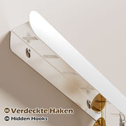Yorbay Metall-Wandgarderobe mit Ablage und Haken, verschiedene Größen - YM001-N006 - 21 - yorbiy.com