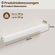 Yorbay Metall-Wandgarderobe mit Ablage und Haken, verschiedene Größen - YM001-N003 - 48 - yorbiy.com