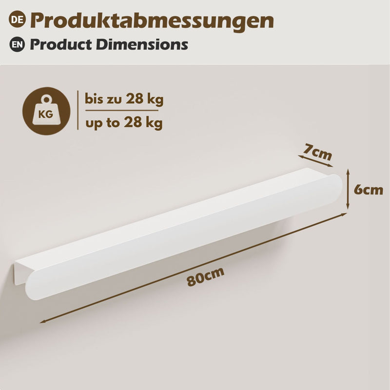 Yorbay Metall-Wandgarderobe mit Ablage und Haken, verschiedene Größen - YM001-N003 - 48 - yorbiy.com