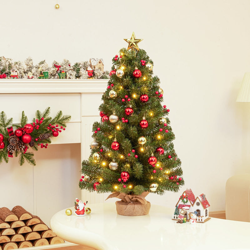 Yorbay 40 cm Mini - LED - Weihnachtsbaum mit Beleuchtung - O031 - 13 - yorbiy.com