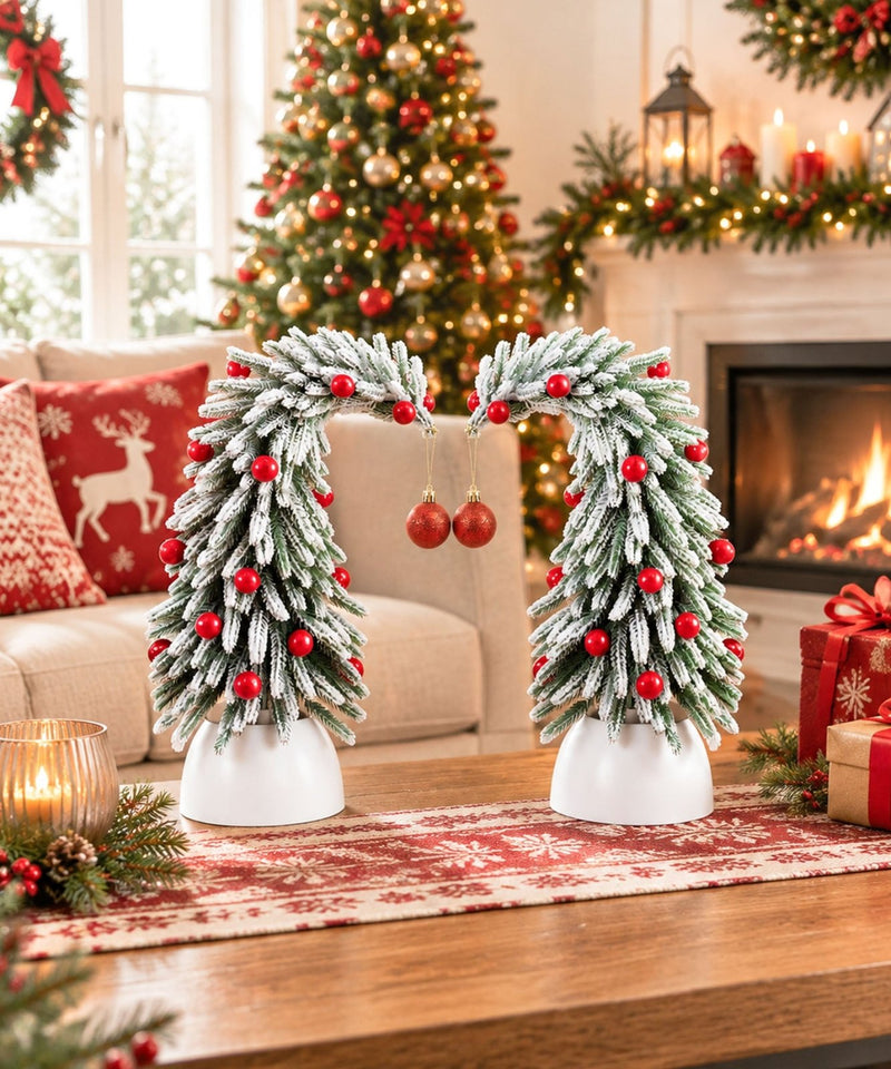 Yorbay Mini Künstlicher Weihnachtsbaum 2er Set 35 cm - YY030-O101 - 10 - yorbiy.com