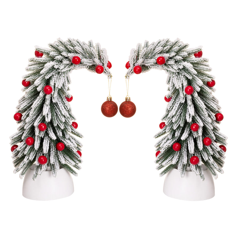 Yorbay Mini Künstlicher Weihnachtsbaum 2er Set 35 cm - YY030-O101 - 1 - yorbiy.com
