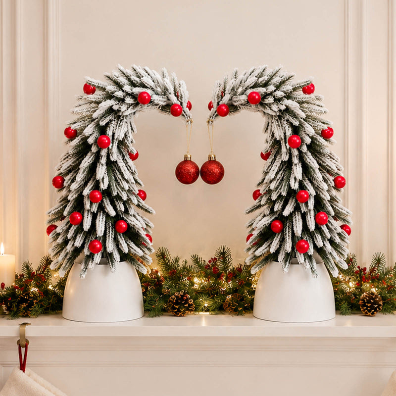 Yorbay Mini Künstlicher Weihnachtsbaum 2er Set 35 cm - YY030-O101 - 2 - yorbiy.com