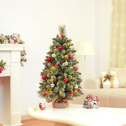 Yorbay Mini-Weihnachtsbaum mit LED-Beleuchtung und Schnee, 40 cm / 70 cm 5 - yorbiy.com