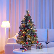 Yorbay Mini-Weihnachtsbaum mit LED-Beleuchtung und Schnee, 40 cm / 70 cm - O027A - 2 - yorbiy.com