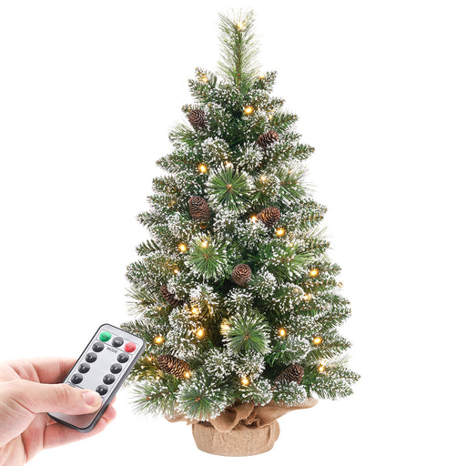 Yorbay Mini-Weihnachtsbaum mit LED-Beleuchtung und Schnee, 40 cm / 70 cm - O060 - 1 - yorbiy.com
