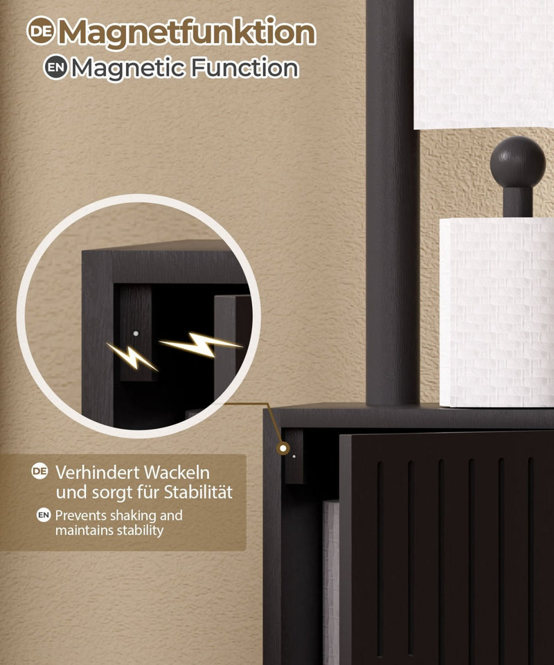 Yorbay freistehender Toilettenpapierhalter mit Stauraumschrank - YB131-Z118 - 16 - yorbiy.com