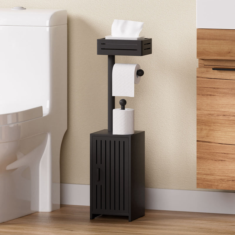 Yorbay freistehender Toilettenpapierhalter mit Stauraumschrank - YB131-Z118 - 11 - yorbiy.com