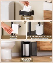Yorbay freistehender Toilettenpapierhalter mit Stauraumschrank - YB131-Z118 - 13 - yorbiy.com