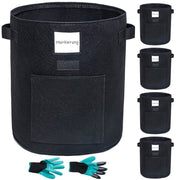 Yorbay 5 Stück Pflanzsäcke à 35 L mit 1 Paar Gartenhandschuhen - G41 - 6 - yorbiy.com