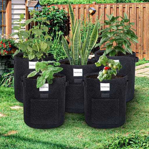 Yorbay 5 Stück Pflanzsäcke à 35 L mit 1 Paar Gartenhandschuhen - G41 - 2 - yorbiy.com