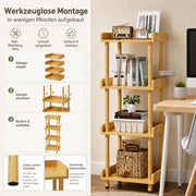 Yorbay Bambus Standregal 4 Ebenen ohne Werkzeug Montage - YC012-Z127 - 6 - yorbiy.com
