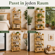 Yorbay Bambus Standregal 4 Ebenen ohne Werkzeug Montage - YC012-Z127 - 9 - yorbiy.com