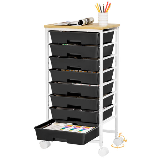 Yorbay Rollwagen mit 8 Schubladen, 38,5 × 28,5 × 77 cm - YS024-T104 - 9 - yorbiy.com