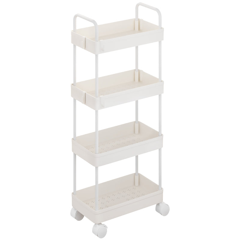Yorbay schmaler 4 - stufiger Rollwagen mit Rollen für Nischen - YB140-T095A - 1 - yorbiy.com