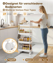 Yorbay schmaler 4 - stufiger Rollwagen mit Rollen für Nischen - YB140-T095A - 8 - yorbiy.com