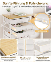 Yorbay Rollwagen mit 8 Schubladen, 38,5 × 28,5 × 77 cm - YS024-T103 - 4 - yorbiy.com