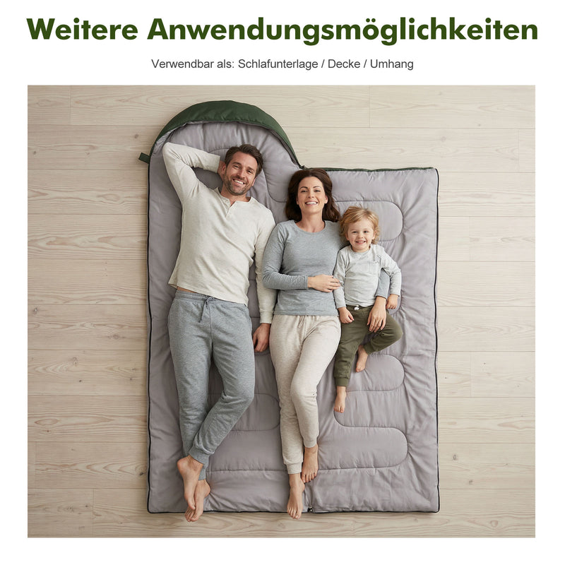 Yorbay Schlafsack 4 Jahreszeiten - 5°C - 10°C, 220×75 cm - YP030-W030 - 8 - yorbiy.com
