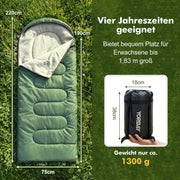 Yorbay Schlafsack 4 Jahreszeiten - 5°C - 10°C, 220×75 cm - YP030-W030 - 3 - yorbiy.com