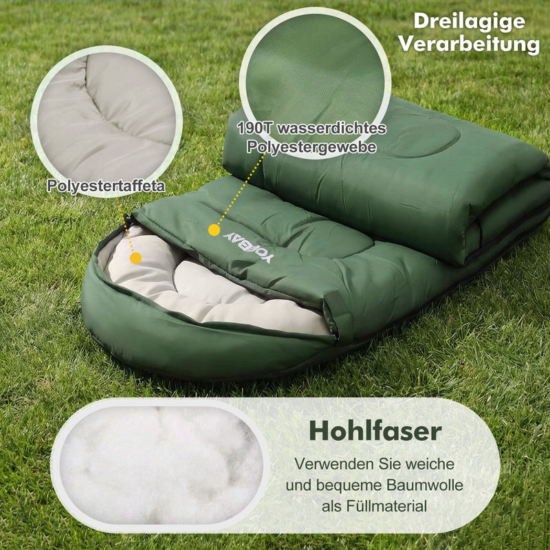 Yorbay Schlafsack 4 Jahreszeiten - 5°C - 10°C, 220×75 cm - YP030-W030 - 4 - yorbiy.com