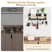 Yorbay Schlüsselbrett mit 7 Haken und Holzablage - YB079 - T066 - 5 - yorbiy.com