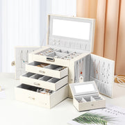 Yorbay Schmuckkästchen aus Kunstleder mit 3 Schubladen und Mini-Box - B31 - 8 - yorbiy.com