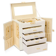 Yorbay Schmuckkästchen mit Spiegel, Handgriff und Schloss - SL002 - 05WHHS01EU - 1 - yorbiy.com