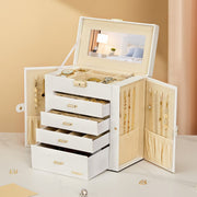 Yorbay Schmuckkästchen mit Spiegel, Handgriff und Schloss - SL002 - 05WHHS01EU - 8 - yorbiy.com
