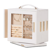 Yorbay Schmuckkästchen mit 360° Drehung, Klarem Schaufenster und 9 Schubladen - SL008-C144 - 8 - yorbiy.com
