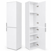 Yorbay Schmaler Hochschrank mit 2 Türen & 5 Fächern, 184 cm hoch - YW023-D093 - 1 - yorbiy.com