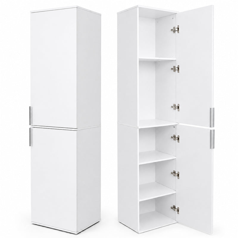 Yorbay Schmaler Hochschrank mit 2 Türen & 5 Fächern, 184 cm hoch - YW023-D093 - 1 - yorbiy.com