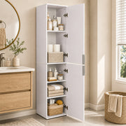 Yorbay Schmaler Hochschrank mit 2 Türen & 5 Fächern, 184 cm hoch - YW023-D093 - 8 - yorbiy.com