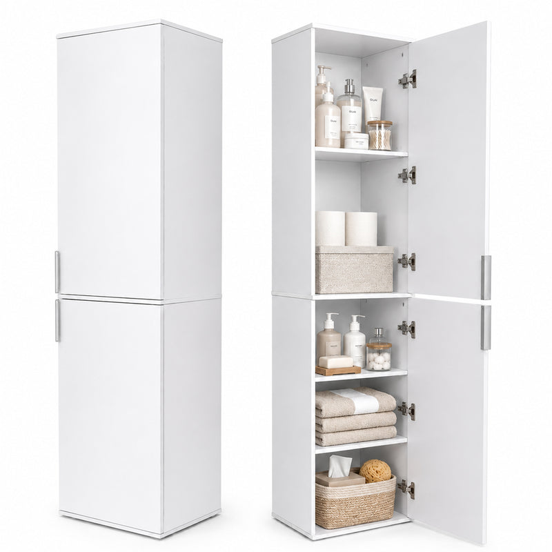 Yorbay Schmaler Hochschrank mit 2 Türen & 5 Fächern, 184 cm hoch - YW023-D093 - 9 - yorbiy.com