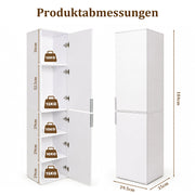 Yorbay Schmaler Hochschrank mit 2 Türen & 5 Fächern, 184 cm hoch - YW023-D093 - 3 - yorbiy.com